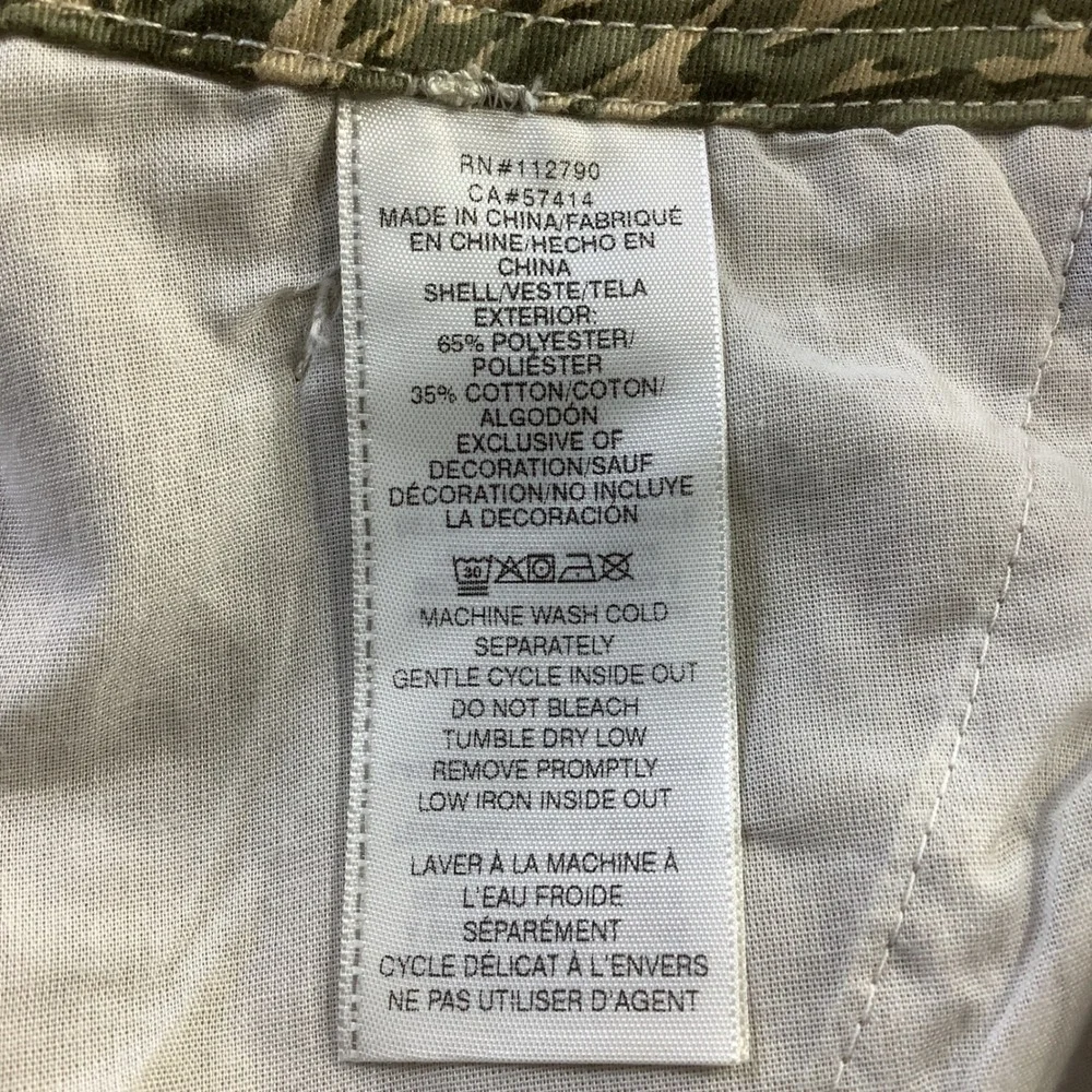 True Religion Mens Abstract Camo Cargo Pants Green Swirl Size 30 x 32 NWT